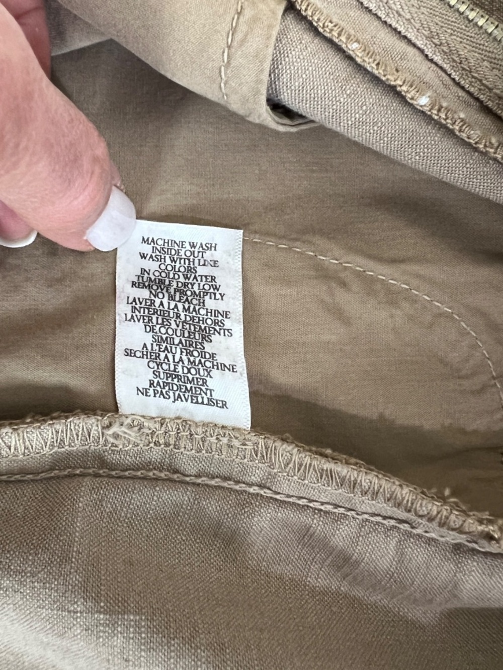 Frank & Eileen Waterford Walking Shorts In Tiramisu /Tan Linen Blend Size 8 - Picture 10 of 14